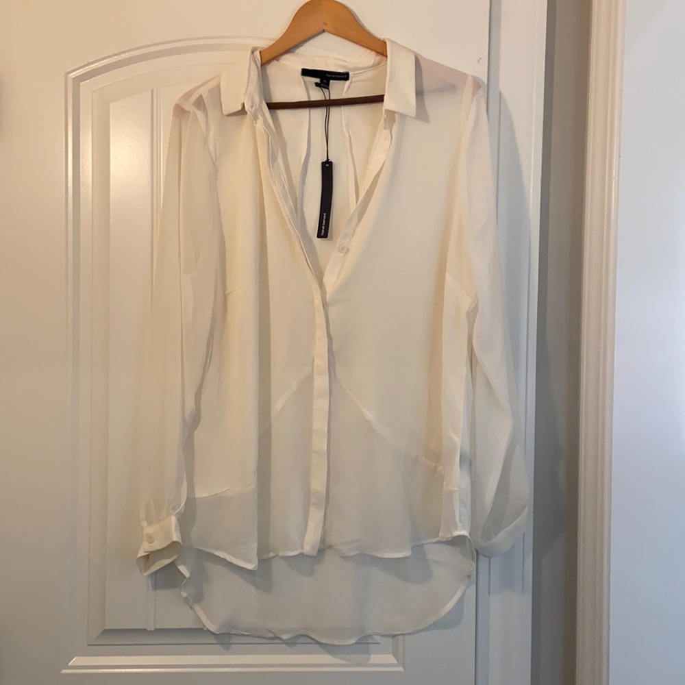 Ivory blouse button up